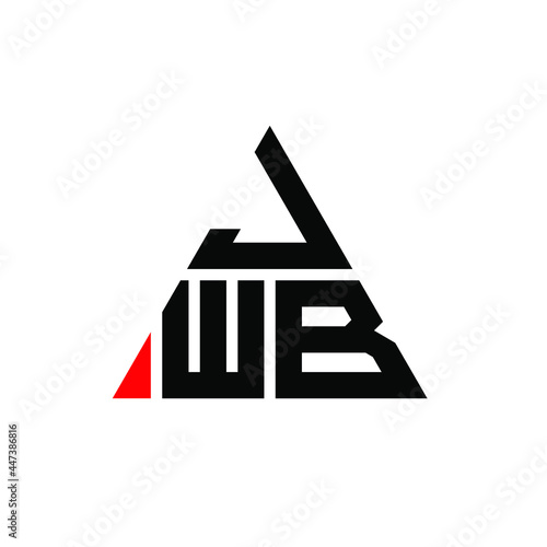 JWB triangle letter logo design with triangle shape. JWB triangle logo design monogram. JWB triangle vector logo template with red color. JWB triangular logo Simple, Elegant, and Luxurious Logo. JWB 