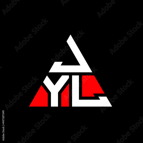 JYL triangle letter logo design with triangle shape. JYL triangle logo design monogram. JYL triangle vector logo template with red color. JYL triangular logo Simple, Elegant, and Luxurious Logo. JYL 