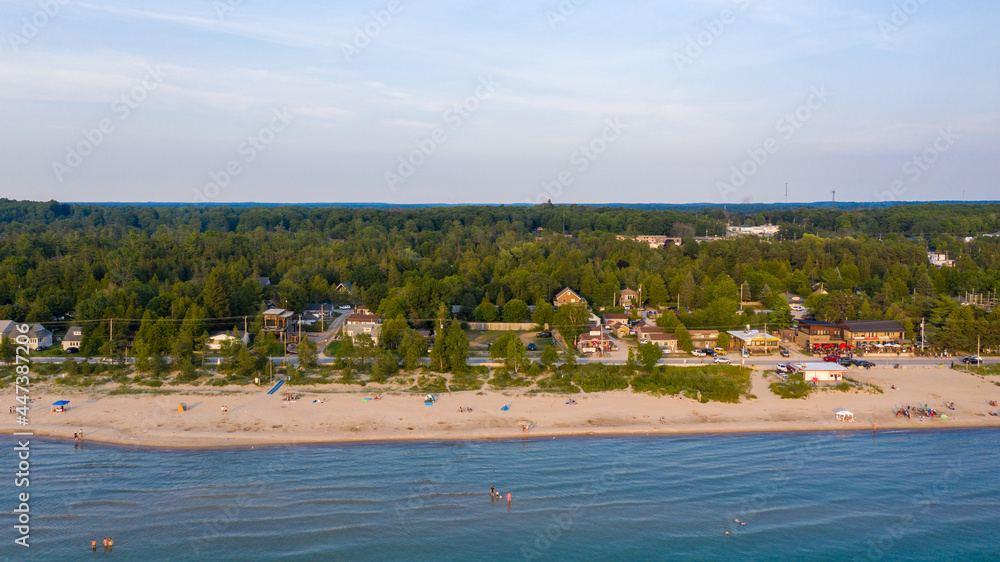 Sauble Beach in Ontario, Canada. Mavic Pro 2 Drone Shot. Sauble Beach in Ontario, Canada. Mavic Pro 2 Drone Shot.