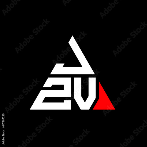 JZV triangle letter logo design with triangle shape. JZV triangle logo design monogram. JZV triangle vector logo template with red color. JZV triangular logo Simple, Elegant, and Luxurious Logo. JZV 