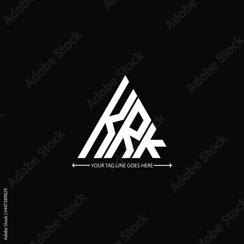 KRK letter logo creative design. KRK unique design
