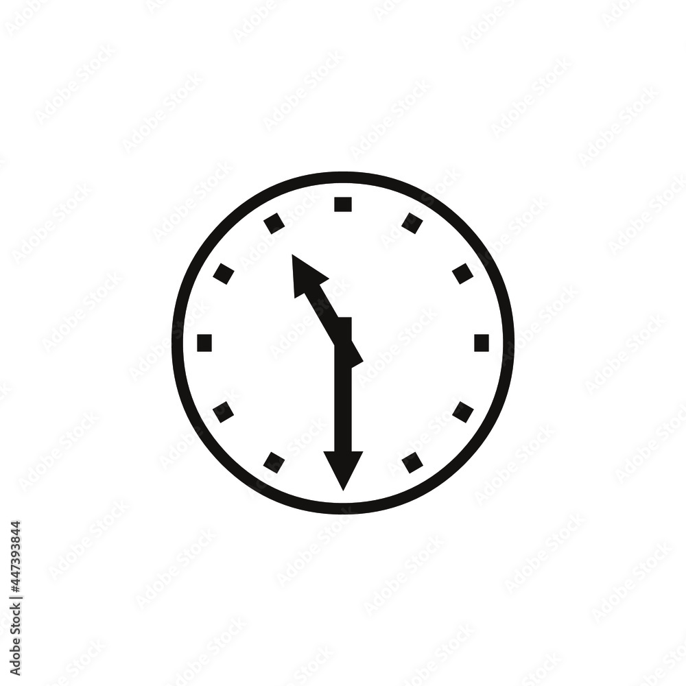 clock icon vector. clock icon isolated on white background clock icon vector. clock icon isolated on white background