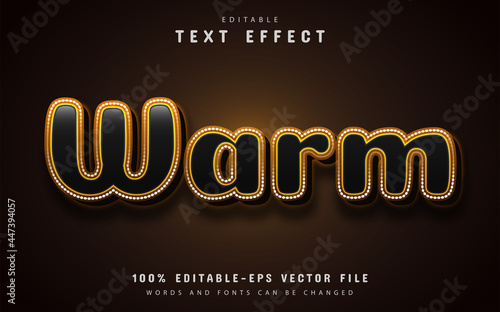Warm text  editable 3d text effect