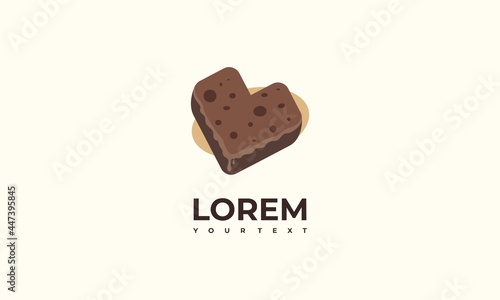 Letter L Love Brownies Logo. Modern logo icon symbol template vector design
