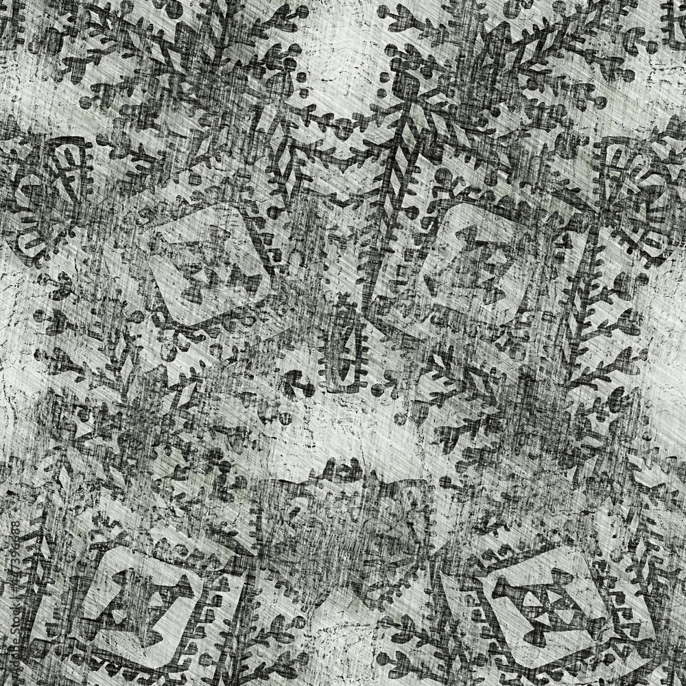 Seamless hand drawn pencil sketch pattern for surface print. High quality illustration. Ornate hand drawn look with lights and shadows and crosshatch texture. Ornate abstract design in perfect repeat. Seamless hand drawn pencil sketch pattern for surface print. High quality illustration. Ornate hand drawn look with lights and shadows and crosshatch texture. Ornate abstract design in perfect repeat.