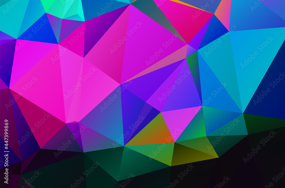 Fototapeta premium Colorful purple vivid polygonal triangular background pattern