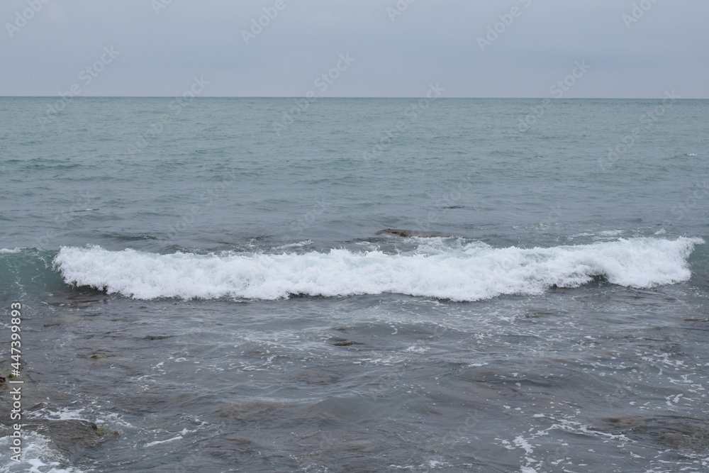 Fototapeta premium Beautiful seascape. Black Sea. Waves.