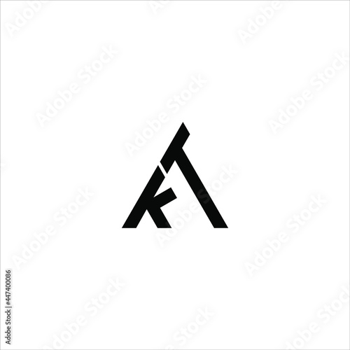 KT letter logo creative design. KT unique design
