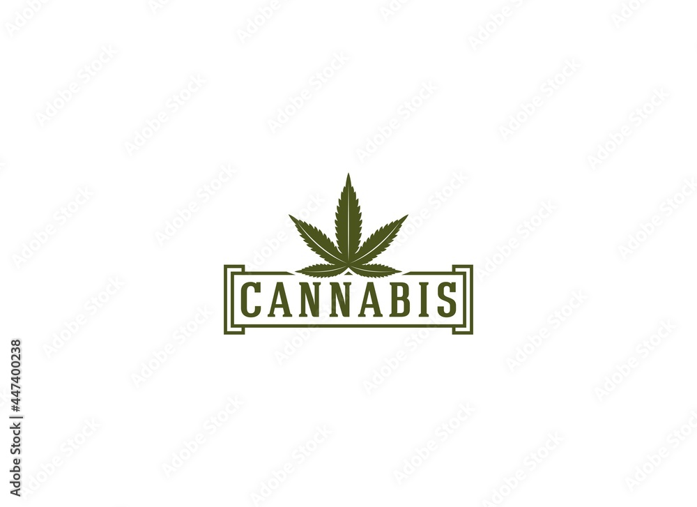 cannabis logo in white background cannabis logo in white background