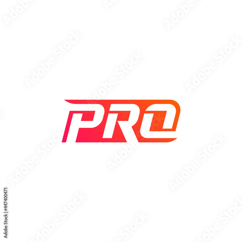 PRO letters, corporate logo design. photo