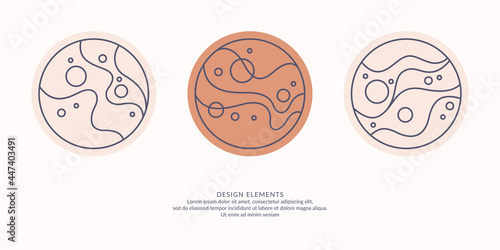 Abstract elements in flat style, a template for your design.