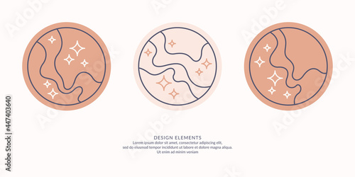 A set of modern backgrounds with abstract elements and dynamic shapes. Vector illustration.