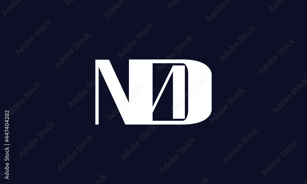 Alphabet letters Initials Monogram logo MD, DM, M and D