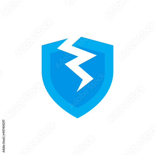 Free Download Broken shield icon design vector illustration - GFXLoad