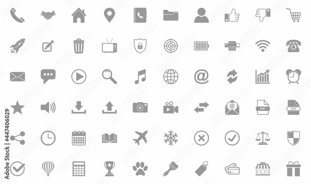 website icon set vector sign symbol of contact us website icon set vector sign symbol of contact us