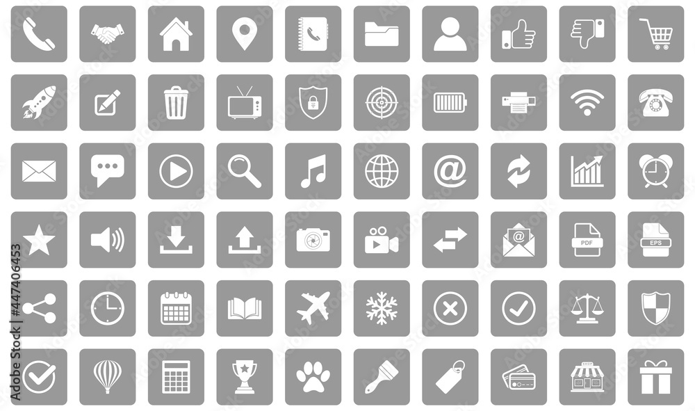 website icon set vector sign symbol of contact us website icon set vector sign symbol of contact us