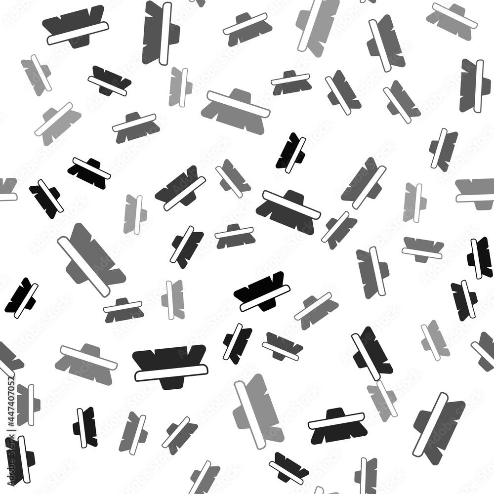 Black Brush for cleaning icon isolated seamless pattern on white background. Cleaning service concept. Vector Black Brush for cleaning icon isolated seamless pattern on white background. Cleaning service concept. Vector