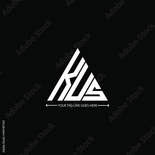 KUS letter logo creative design. KUS unique design
