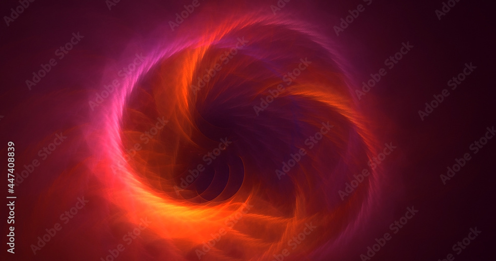 3D rendering abstract red fractal light background