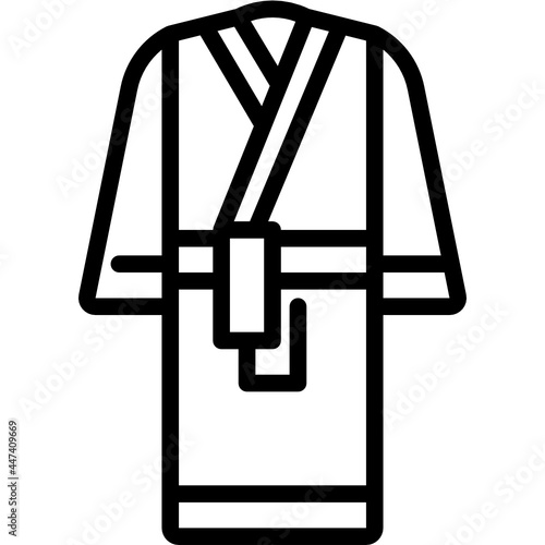 bathrobe line icon