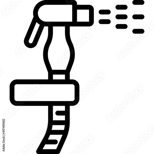 bidet spray line icon