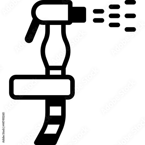 bidet spray solid line icon