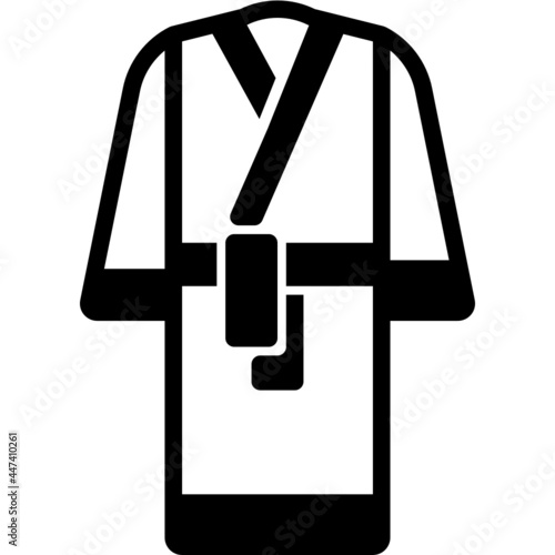 bathrobe solid line icon