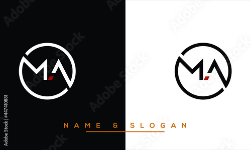 MA,  AM,  M,  A   Abstract Letters Logo Monogram