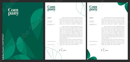 natural letterhead background design template