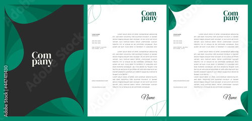 natural black letterhead background design template