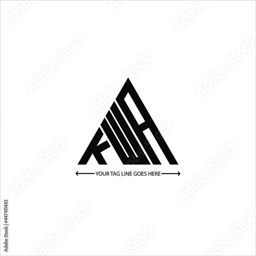 KWA letter logo creative design. KWA unique design
