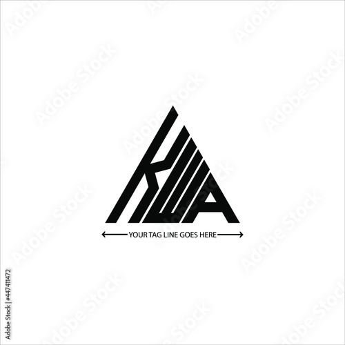 KWA letter logo creative design. KWA unique design
