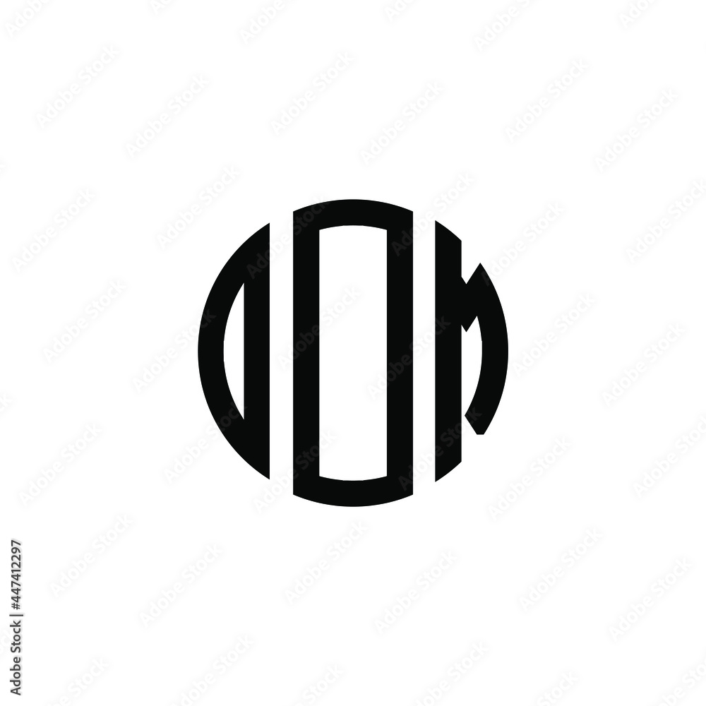 DDM letter logo design. DDM letter in circle shape. DDM Creative three