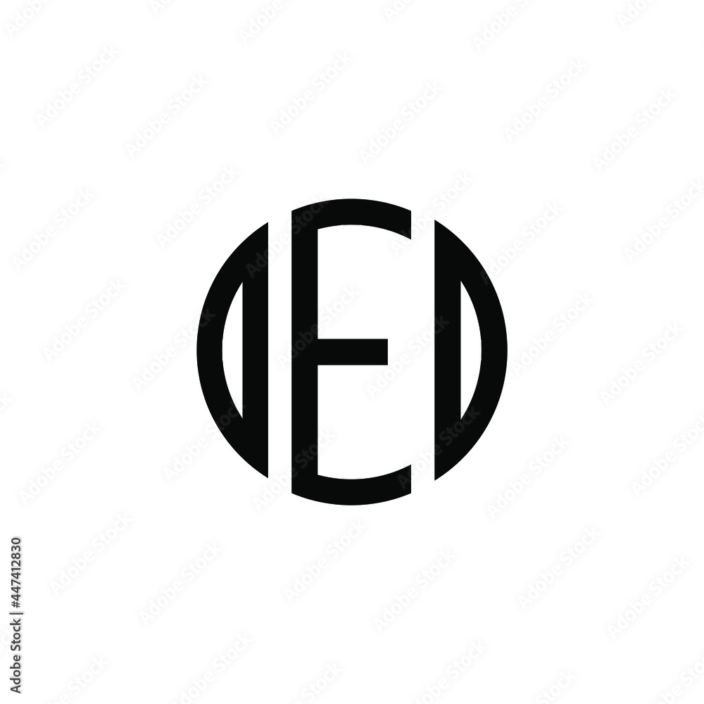 DED letter logo design. DED letter in circle shape. DED Creative three  letter logo. Logo with three letters. DED circle logo. DED letter vector  design logo vector de Stock | Adobe Stock