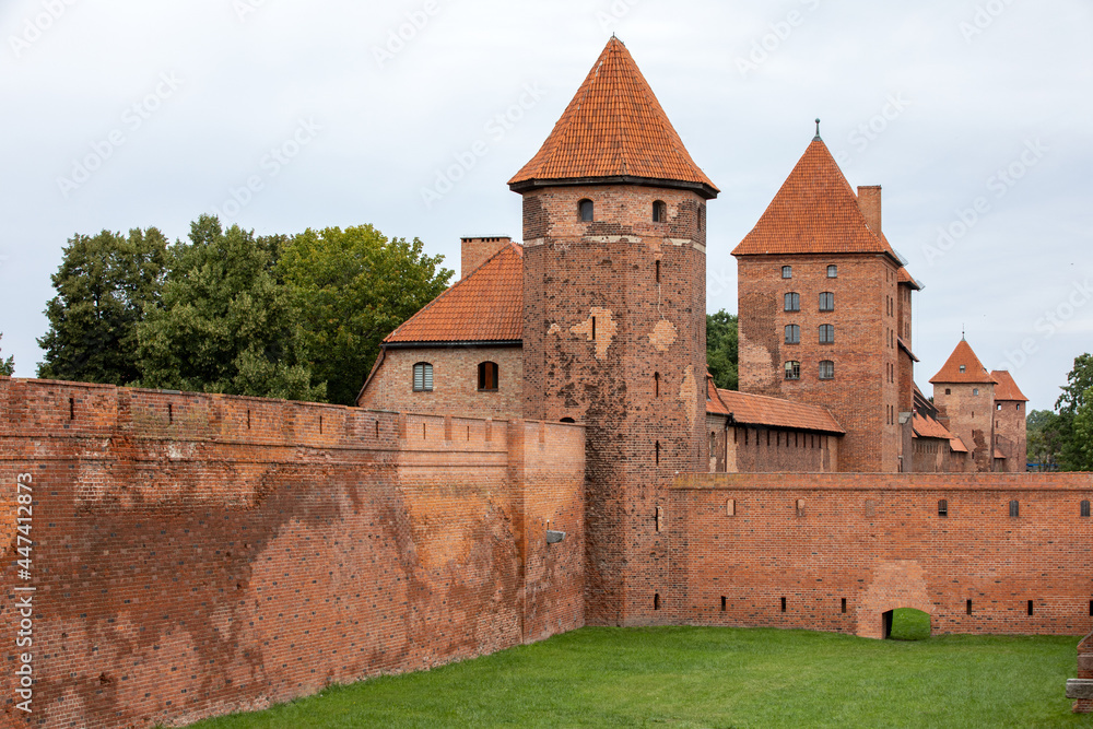Malbork Castle, formerly Marienburg Castle, the seat of the Grand Master of the Teutonic Knights, Malbork, Poland Malbork Castle, formerly Marienburg Castle, the seat of the Grand Master of the Teutonic Knights, Malbork, Poland