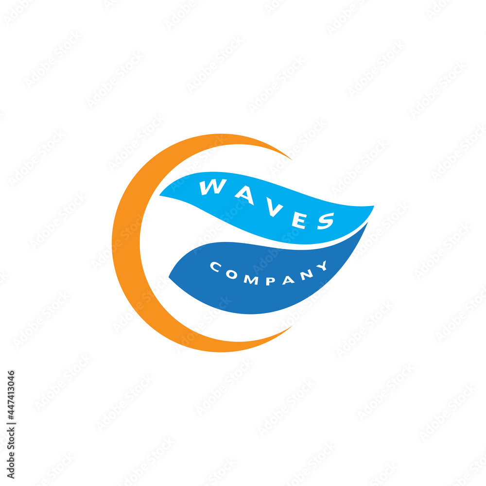 Water wave icon vector illustration design logo Water wave icon vector illustration design logo