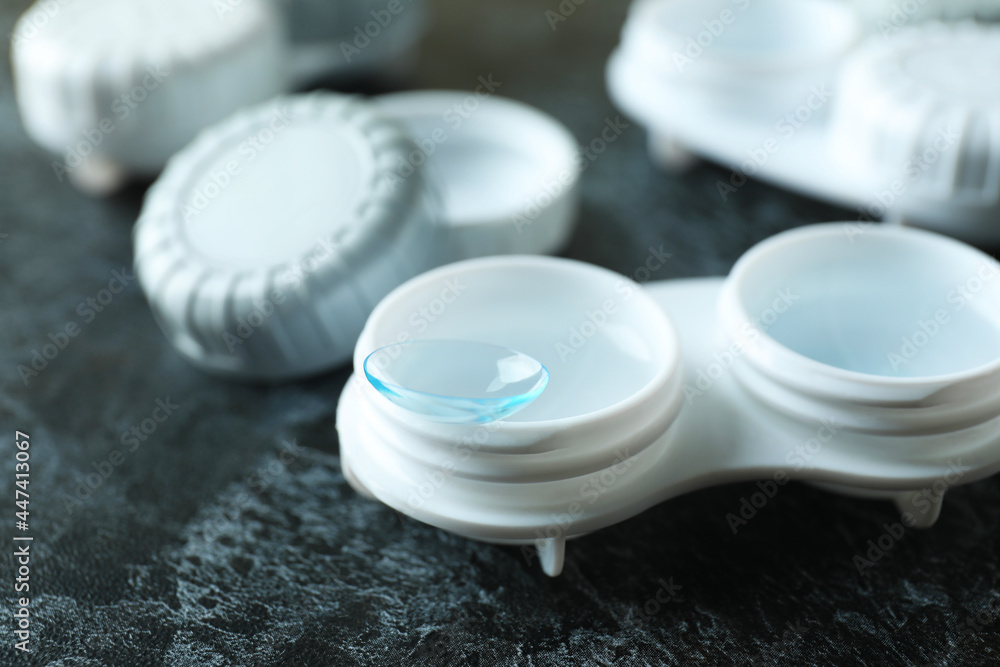 Concept of contact lenses for eyes, health care Concept of contact lenses for eyes, health care