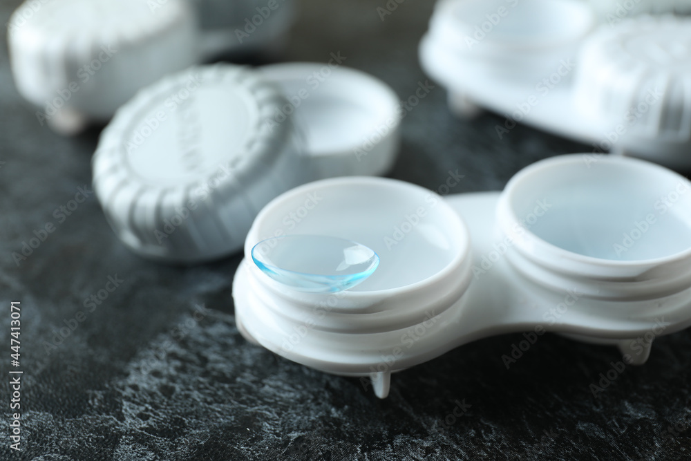 Concept of contact lenses for eyes, health care Concept of contact lenses for eyes, health care