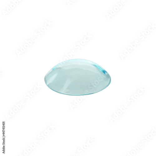 Concept of contact lenses isolated on white background