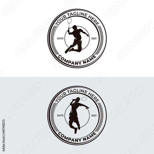 Set Of Badminton Smash Logo Designs