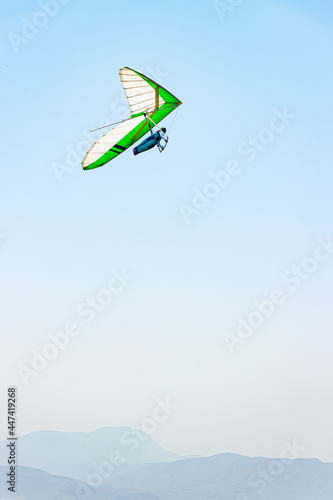 Build and hang-gliding from above