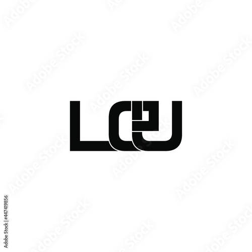 leu initial letter monogram logo design
