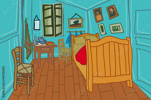 Arredare camera da letto quadro di Van Gogh