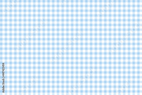 Light blue gingham check fabric texture photo