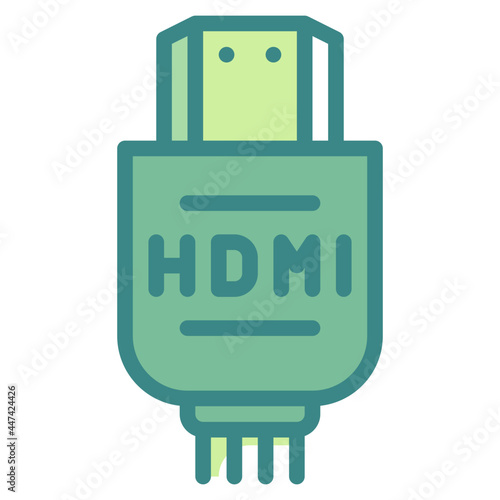hdmi blue line icon