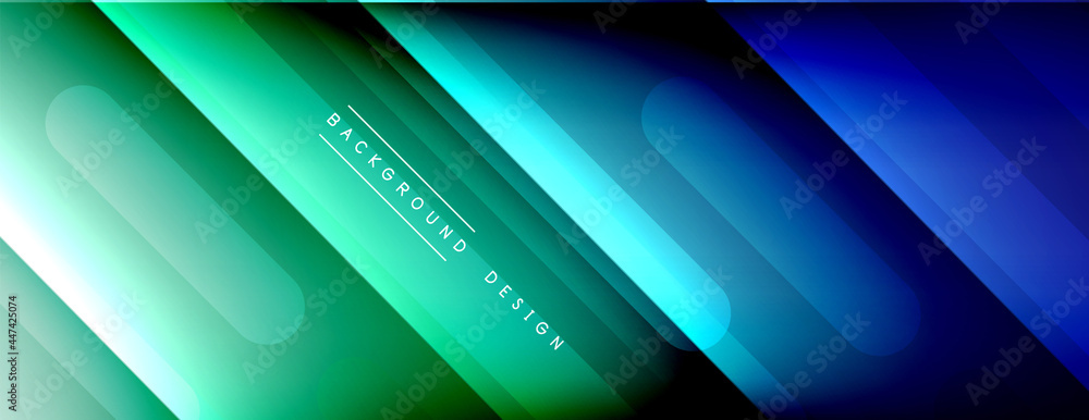 Fototapeta premium Dynamic lines abstract background. 3D shadow effects and fluid gradients. Modern overlapping forms