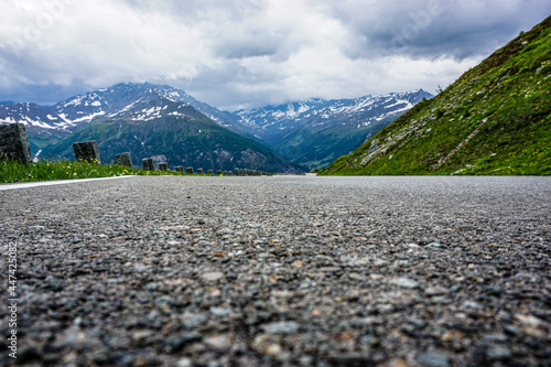 Highway through the green mountains in Fusch, Austria photo