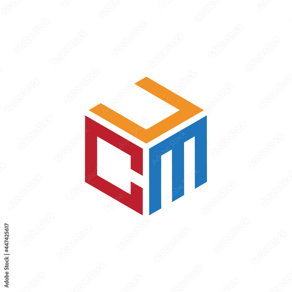 Hexagon logo with the letters UCM design Hexagon logo with the letters UCM design