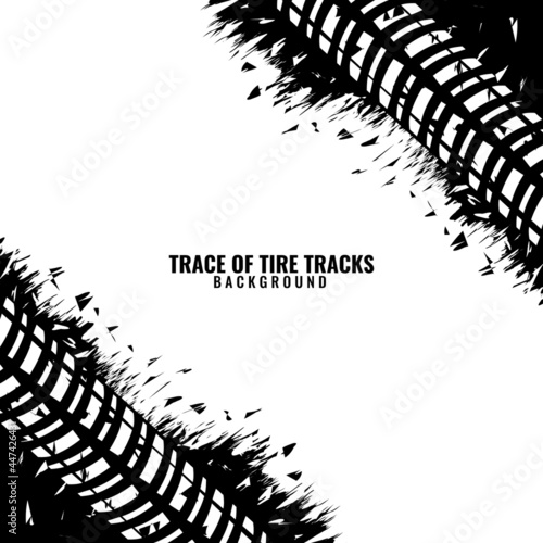 dual corner tire track frame background design