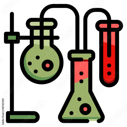 chemistry line icon